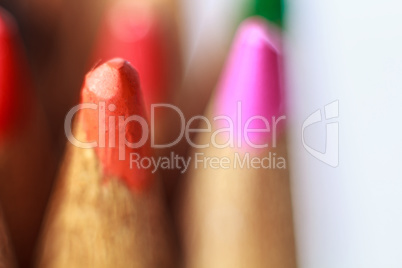 Close up shot of color pencil