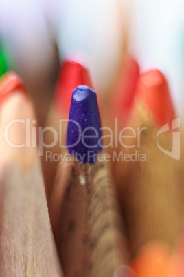 Close up shot of color pencil