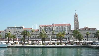 The promenade in front of the sea in Split.