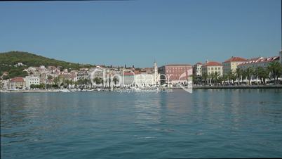 The promenade in front of the sea in Split.