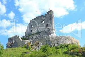Ruined old castle in Mirow