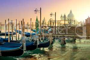 Gondolas and basilica