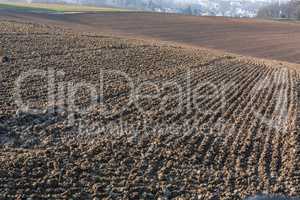 Frisch gepflügtes Feld