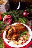 Christmas duck with millet