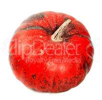 Red ripe autumn pumpkin