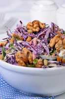 salad of shredded red cabbage