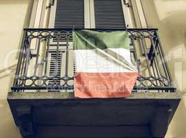 Vintage looking Italian flag