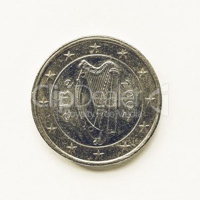 Vintage Irish 1 Euro coin