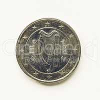 Vintage Irish 1 Euro coin