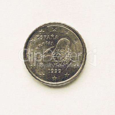 Vintage Spanish 10 cent coin