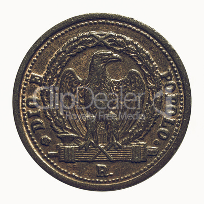 Vintage Italian coin