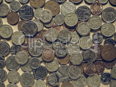 Vintage Pound coins