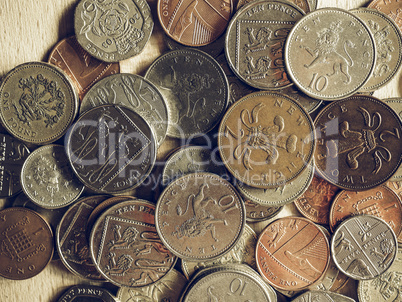 Vintage Pound coins