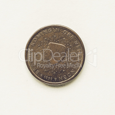 Vintage Dutch 2 cent coin