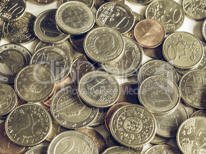 Vintage Euro coins