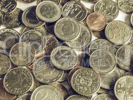 Vintage Euro coins