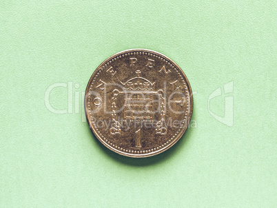 Vintage GBP Pound coin - 1 Penny
