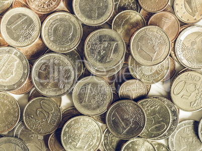 Vintage Euro coins