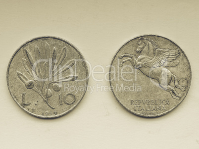 Vintage Old Italian coins