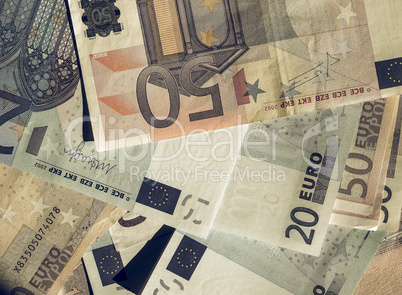 Vintage Fifty and Twenty Euro notes