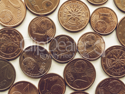 Vintage Euro coins