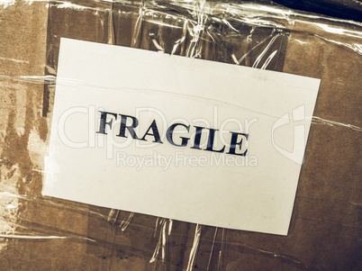 Vintage looking Fragile sign