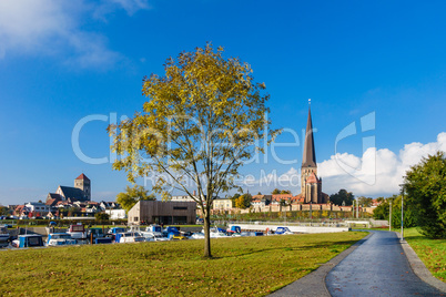 Blick auf die Petrikirche in Rostock