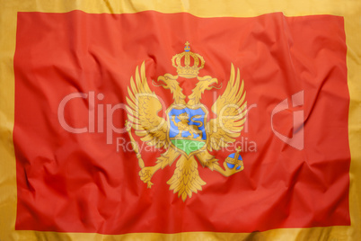Textile flag of Montenegro