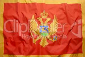 Textile flag of Montenegro