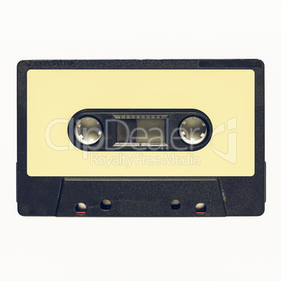 Vintage looking Tape cassette yellow label