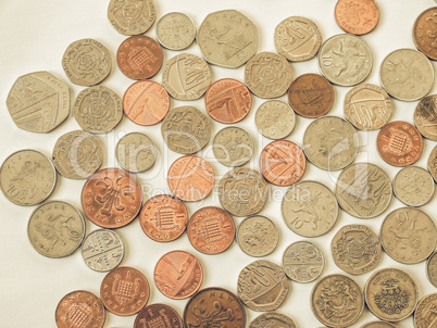 Vintage British pound coin Vintage British pound coin