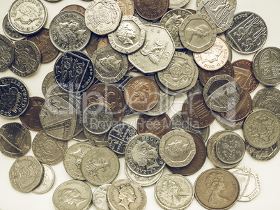 Vintage Pound coins