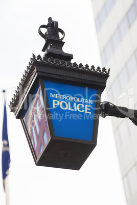British Metropolitan Police Lamp Sign