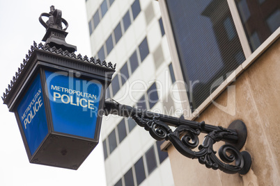 British Metropolitan Police Lamp Sign