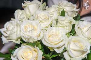 White roses at wedding