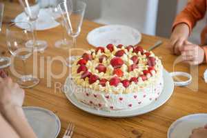 Home made strawberry cake