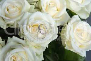 White roses at wedding