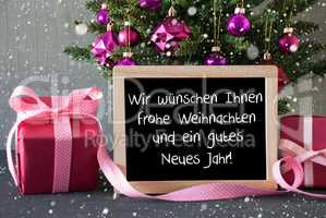 Gifts, Snowflakes, Gutes Neues Jahr Means Happy New Year