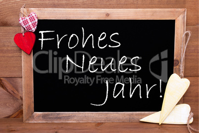 Chalkbord, Hearts, Frohes Neues Jahr Means Happy New Year