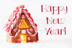 Gingerbread House, White Background, Text Happy New Year