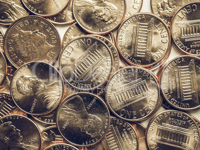 Vintage Dollar coins background