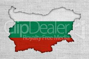Karte und Fahne von Bulgarien