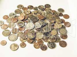 Vintage Euro coins