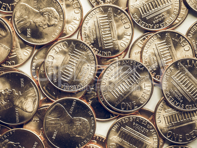 Vintage Dollar coins background