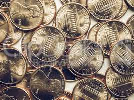 Vintage Dollar coins background