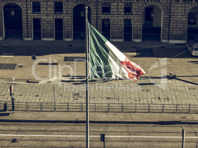 Vintage looking Italian flag