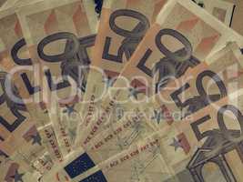 Vintage Fifty Euro notes