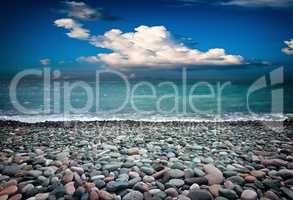 sea and beach with pebbles