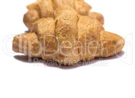 The croissant (close up on white background)
