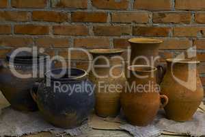 Old clay Ukrainian traditional ware